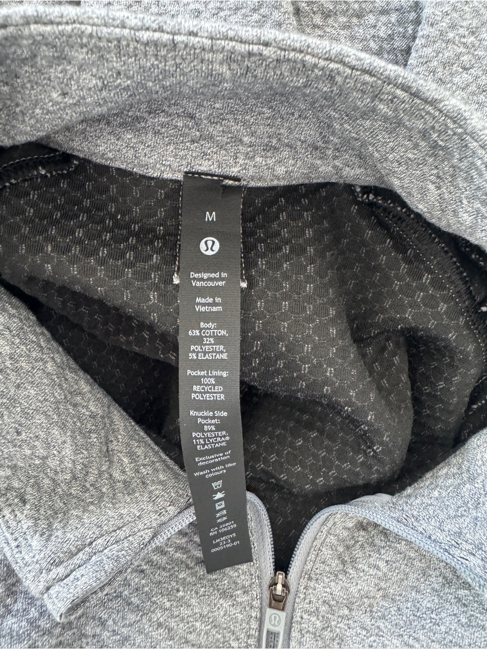 Lululemon x Peloton Textured 1/4 Zip Pullover Jacket – Gray – Medium - Picture 3 of 5